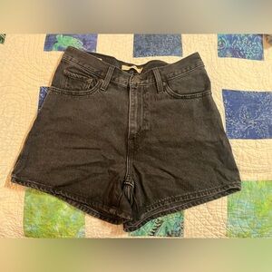 Levi’s Black Denim 80s Mom Shorts High-Waisted Shorts